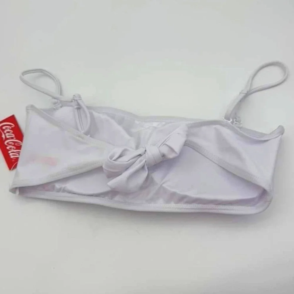 Coca-Cola American Flag Bikini Top‎ Patriotic Stars Stripes Swimsuit NWT Size XL
